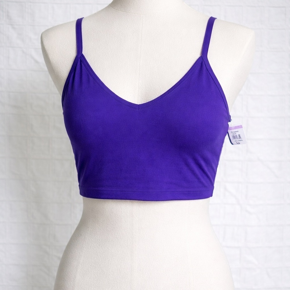 NWOT ZELLA NORDSTROM ULTRAVIOLET PURPLE CROPPED TOP/BRA S